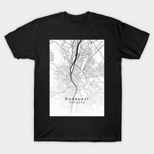 Budapest Hungary City Map T-Shirt